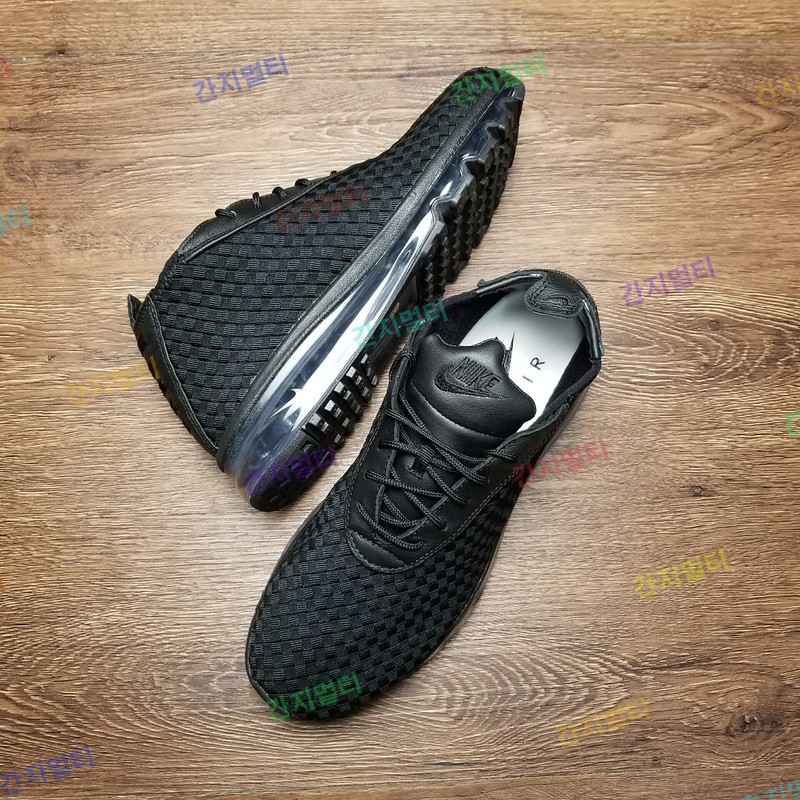 921854-002！Nike Air Max Woven Boot 混合编织全掌气垫！原汁原味实拍！微商首选！(93B7E).jpg