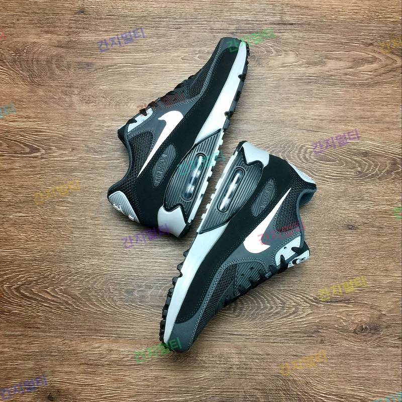 真标 Nike Air Max90 气垫运动鞋 537384-063黑灰！原滋原味实拍！微商首选！(7CE96).jpg